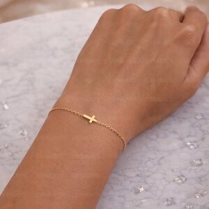 Gold Cross Bracelet